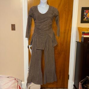 Brown Women's Two Piece Set